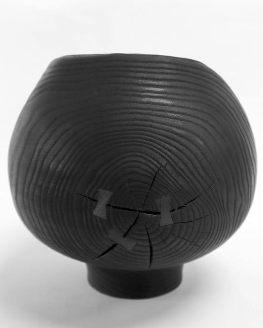 #AS31 Vase i brændt ask