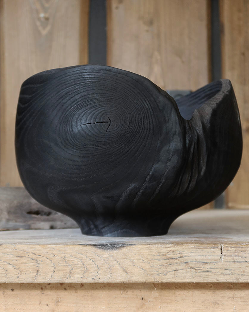 #AS33 Vase i brændt ask