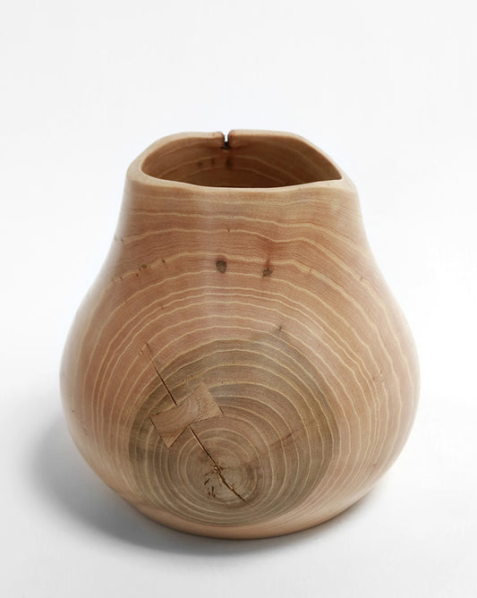 Vase i elm med sommerfugle-indlæg