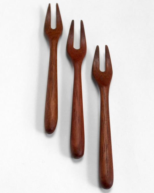 Serveringsgafler i mahogni