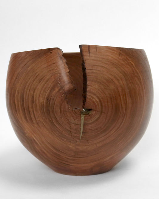 Stor vase i kirsebærtræ