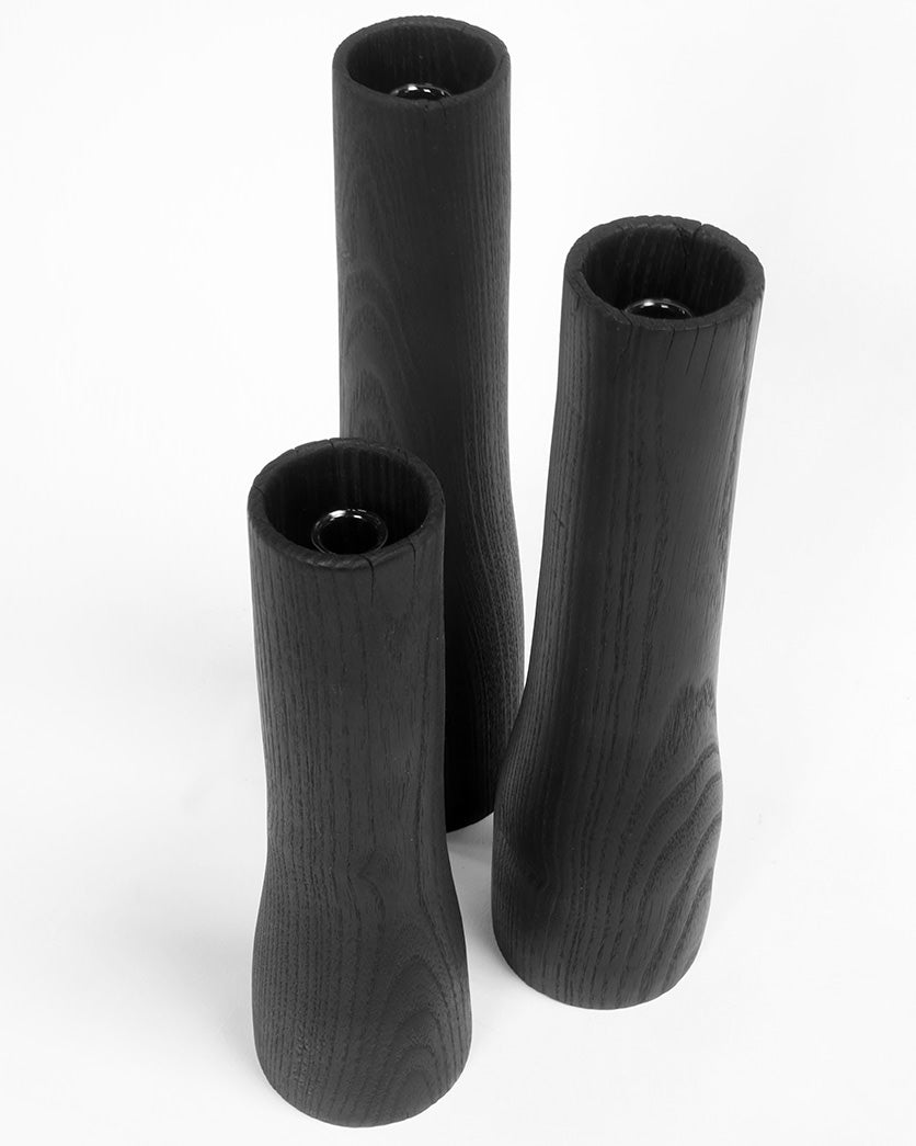 Brændt vase med reagensglas